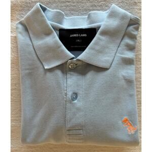 Jared Lang Men's 2-Button S/S Polo Shirt XL Baby Blue A+